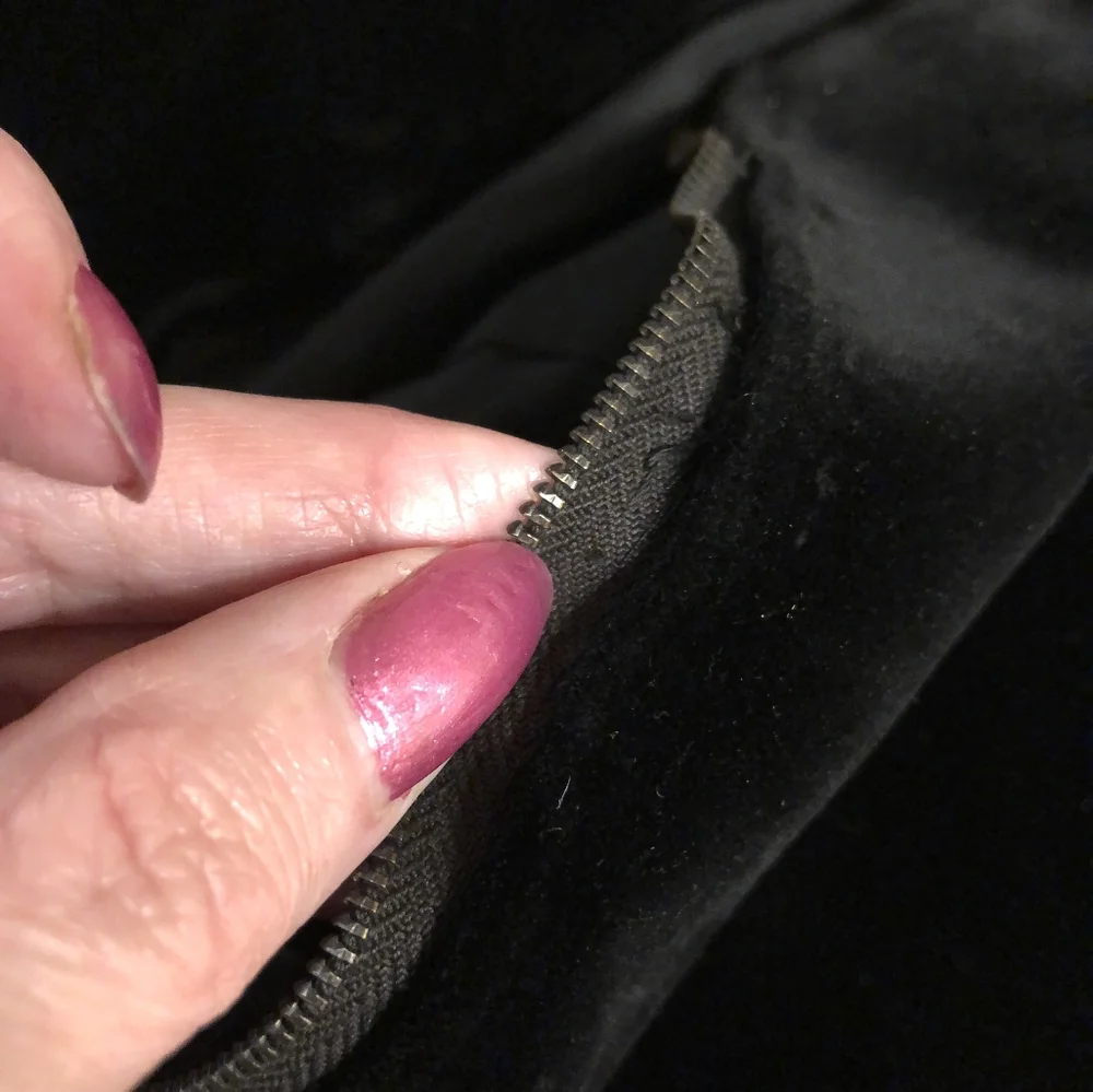Vintage Black Velvet Long Dress Handmade Small? XS? See Rough Measurements - Picture 14 of 17